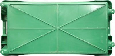 Ящик п/э рыбный 800х400х225 перфорированный дно сплошное зеленый в Сочи - купить недорого. Выбрать в интернет-магазине
