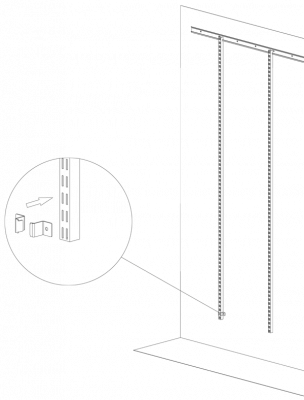 НАВЕСНАЯ НАПРАВЛЯЮЩАЯ ARISTO, L=1200 ММ, ЦВЕТ БЕЛЫЙ